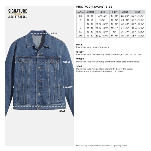 *NWOT* Signature Levi’s Gold Men’s Large Denim Jacket - Picture 7 of 7